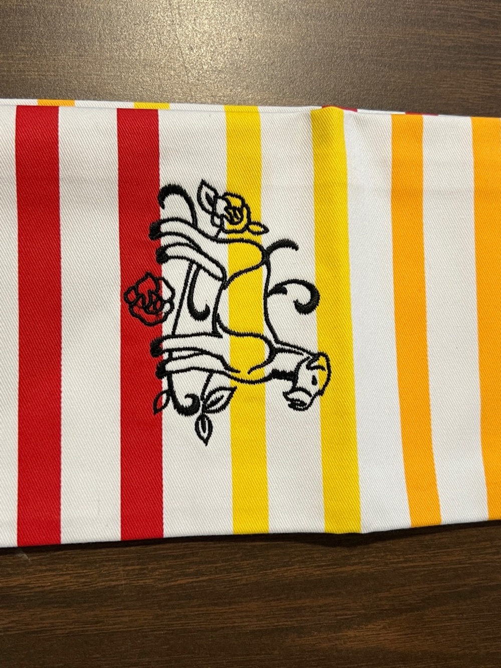 Wire-haired terrier dish towel-Embroidered